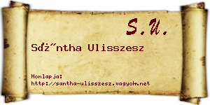 Sántha Ulisszesz névjegykártya
